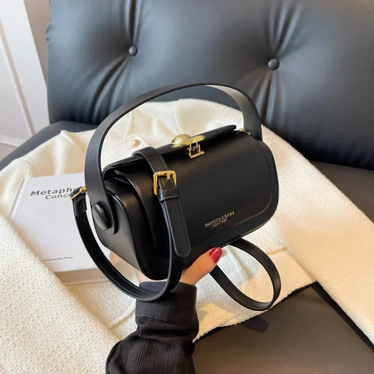 Shoulder Bag Women's Versatile Retro Crossbody Square Bags New Large Capacity Textured Leather Flap Handbags