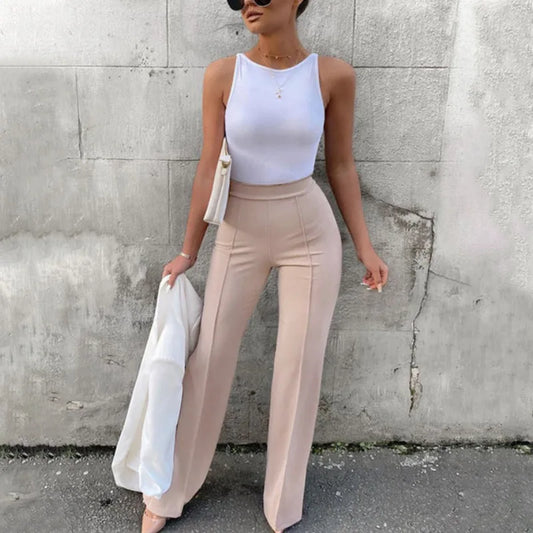 Women's slim bell-bottoms pants Trendy spring autumn.