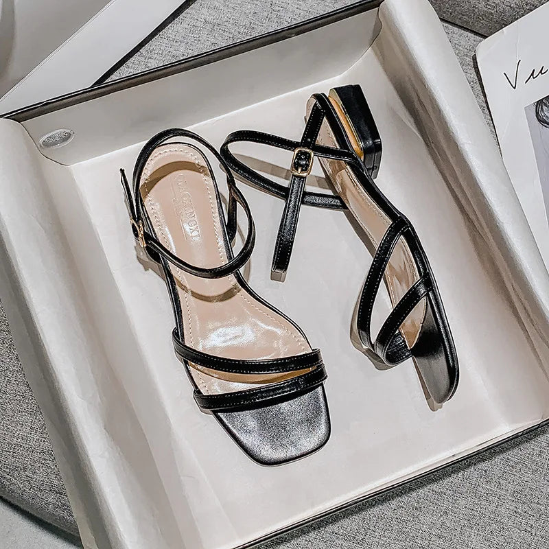 Summer women's sandals Ladies Casual Outerwear Low Heels High heel fashion design professional work shoes