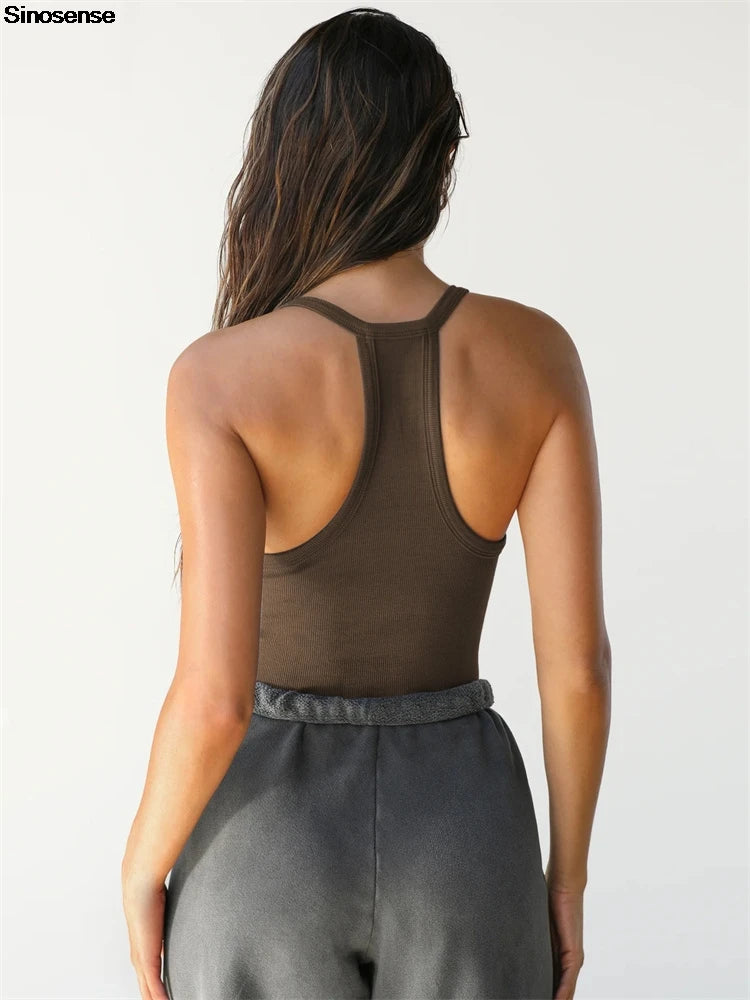 Women Casual Summer Tank Tops Sexy Deep V Neck Sleeveless Basic Cami Top Shirt Slim Knitted Ribbed Racerback Y2K Slim Fit Tops