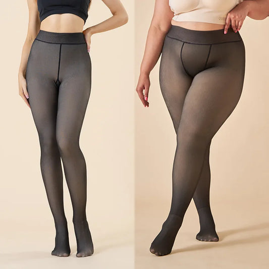 Thick white pantyhose stockings women warm winter sexy translucent pantyhose leggings female high waist elastic slim pantyhose
