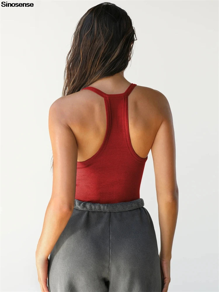 Women Casual Summer Tank Tops Sexy Deep V Neck Sleeveless Basic Cami Top Shirt Slim Knitted Ribbed Racerback Y2K Slim Fit Tops