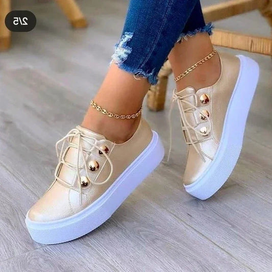 Women Casual Sneakers Woman Fashion Spring Leather PU Sneakers