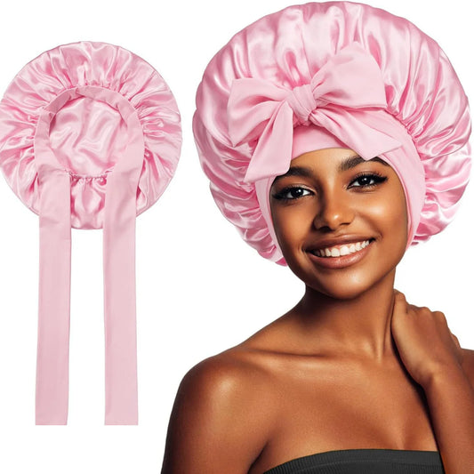 Sleeping Hat Women Satin Plain Night Sleeping Cap Hair Care