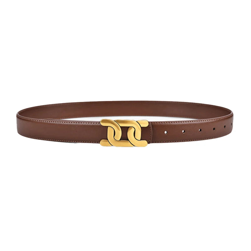 1Pcs Women's Retro Belt Alloy Buckle Fashion Belt Casual Jeans Belt High End Long Skirt Pants Belt