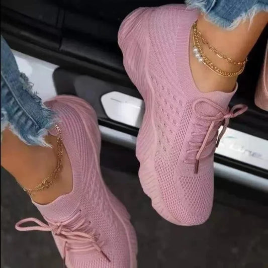Women Casual Sneakers Lace-up Shoes Ladies Platform Sneakers Female Shoes