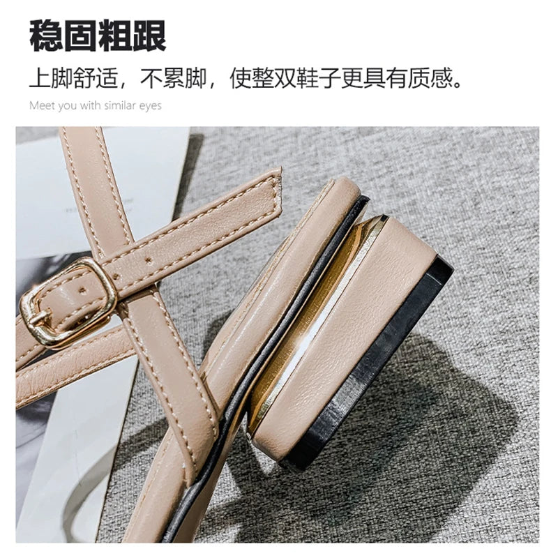 Summer women's sandals Ladies Casual Outerwear Low Heels High heel fashion design professional work shoes
