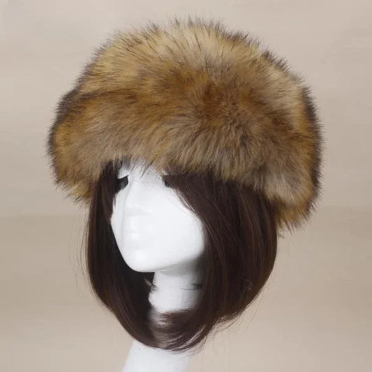 Winter Thick Furry Hair Band Fluffy Women Girl Headband Hat Winter Outdoor Ear Muff Ski Hats Hot