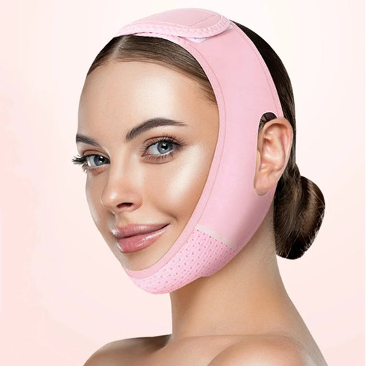 Women Breathable Face Slimming Bandage Cheek Chin Lift Belt Face Shaper Facial Massage Belt Beauty Skin Care.