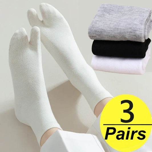 Socks for Women Summer Fiber Two Finger Socks Kimono Flip Flop Sandal Split Tabi Toe Sock