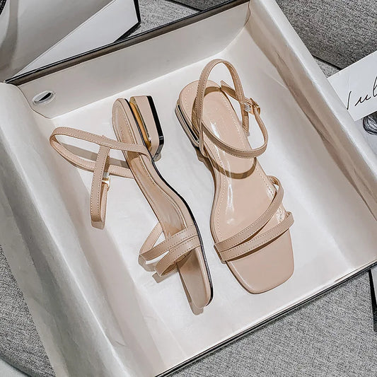 Summer women's sandals Ladies Casual Outerwear Low Heels High heel fashion design professional work shoes