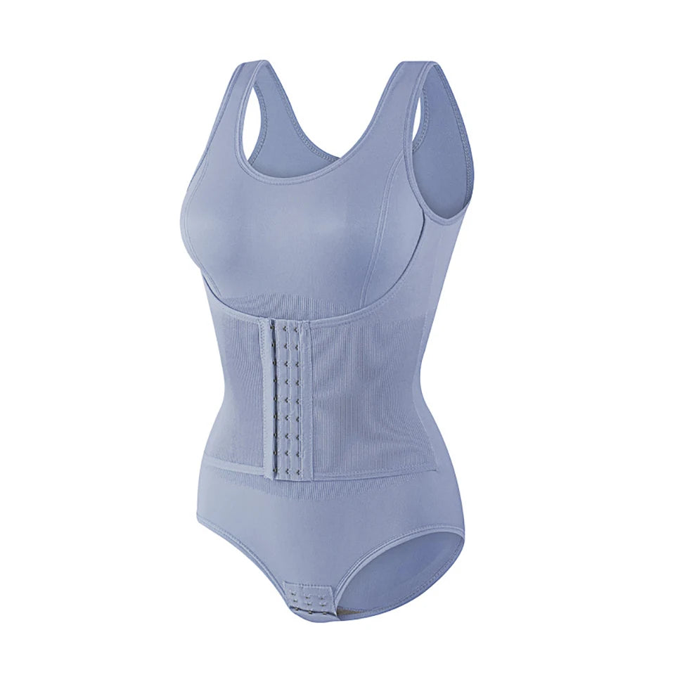 New bodysuit shapewear with zipper belt ladies tummy control body shaper waist trainer slimming corset tops