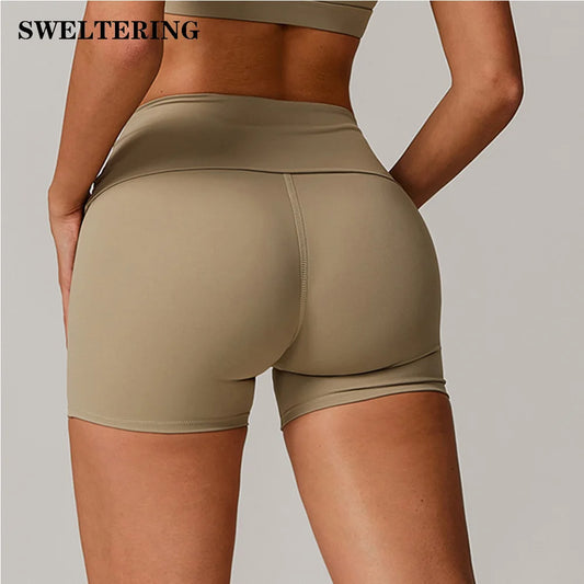 Sexy High Waist Sports Short Women Cycling Shorts Gym Legging Shorts Quick Dry Fitness Tight Activewear Summer Workout Shorts.