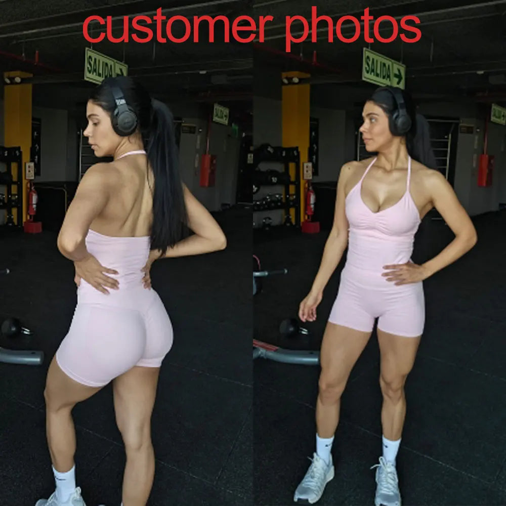 Sports Yoga Vest Women's Fitness Tank Top Gym Beautiful Open Back Bra Running Workout HalterLAGEN Impact Longline