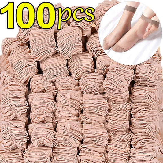 igh Quality Women Velvet Socks Pack Female Summer Thin Silk Transparent Sexy Ankle Nylon Socks Set