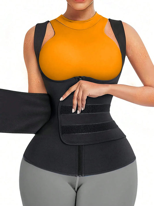 Women Sauna Sweat Vest Waist Trainer Adjustable Belts