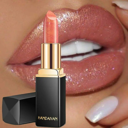 Waterproof glitter lipstick.