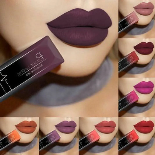 Matte liquid waterproof lipsticks.